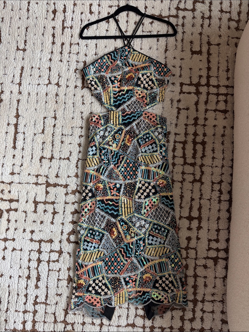 Elliatt x Free People Mauritius Sequin Midi Dress - Size M - Picture 2 of 11